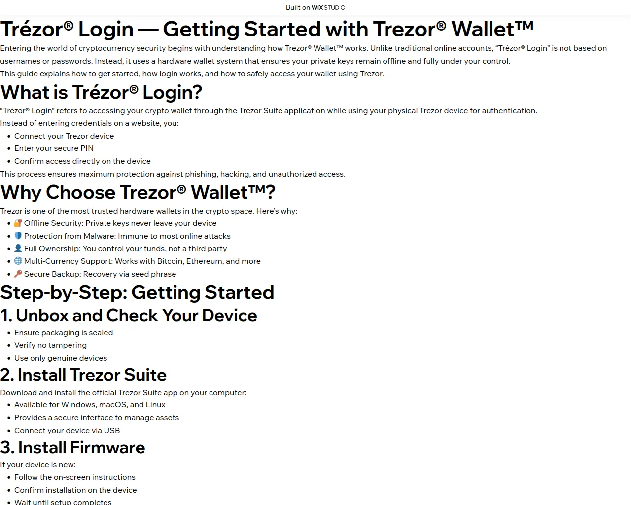 Screenshot of startio-trezur.wixstudio.com