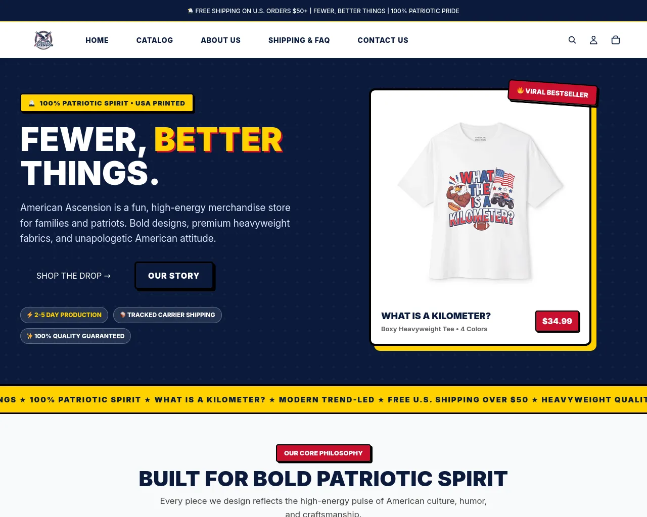 Screenshot of americanascension.shop