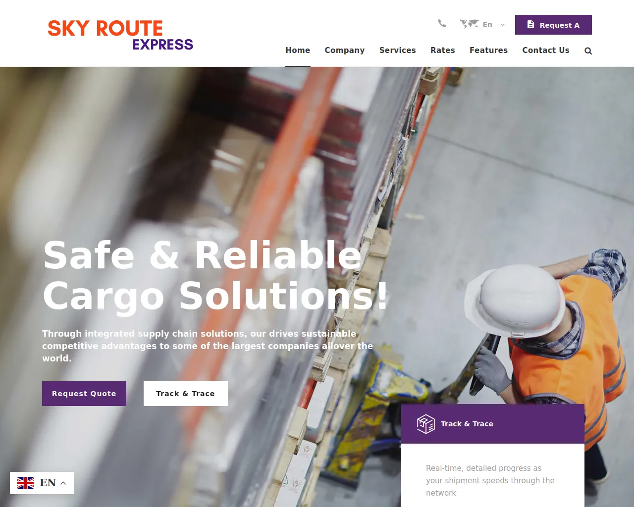 Screenshot of skyroute-express.com