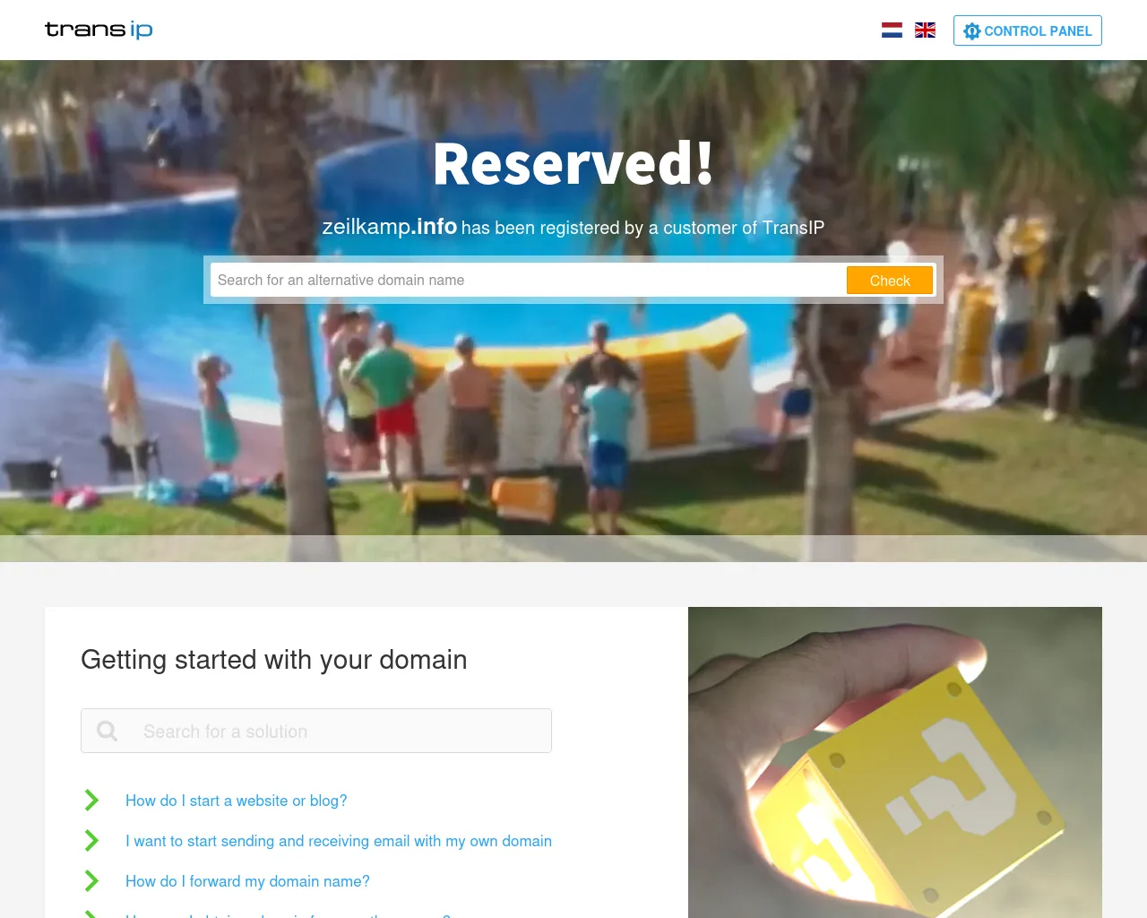 Screenshot of zeilkamp.info