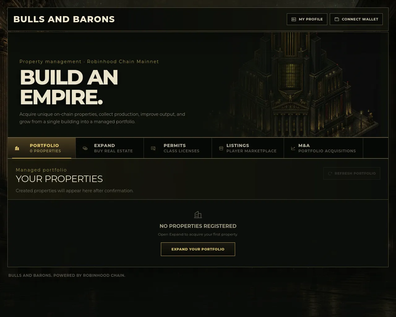 Screenshot of bullsandbarons.com