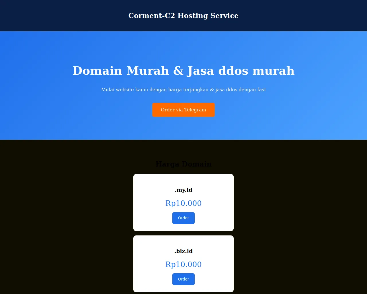 Screenshot of cormentc2.web.id