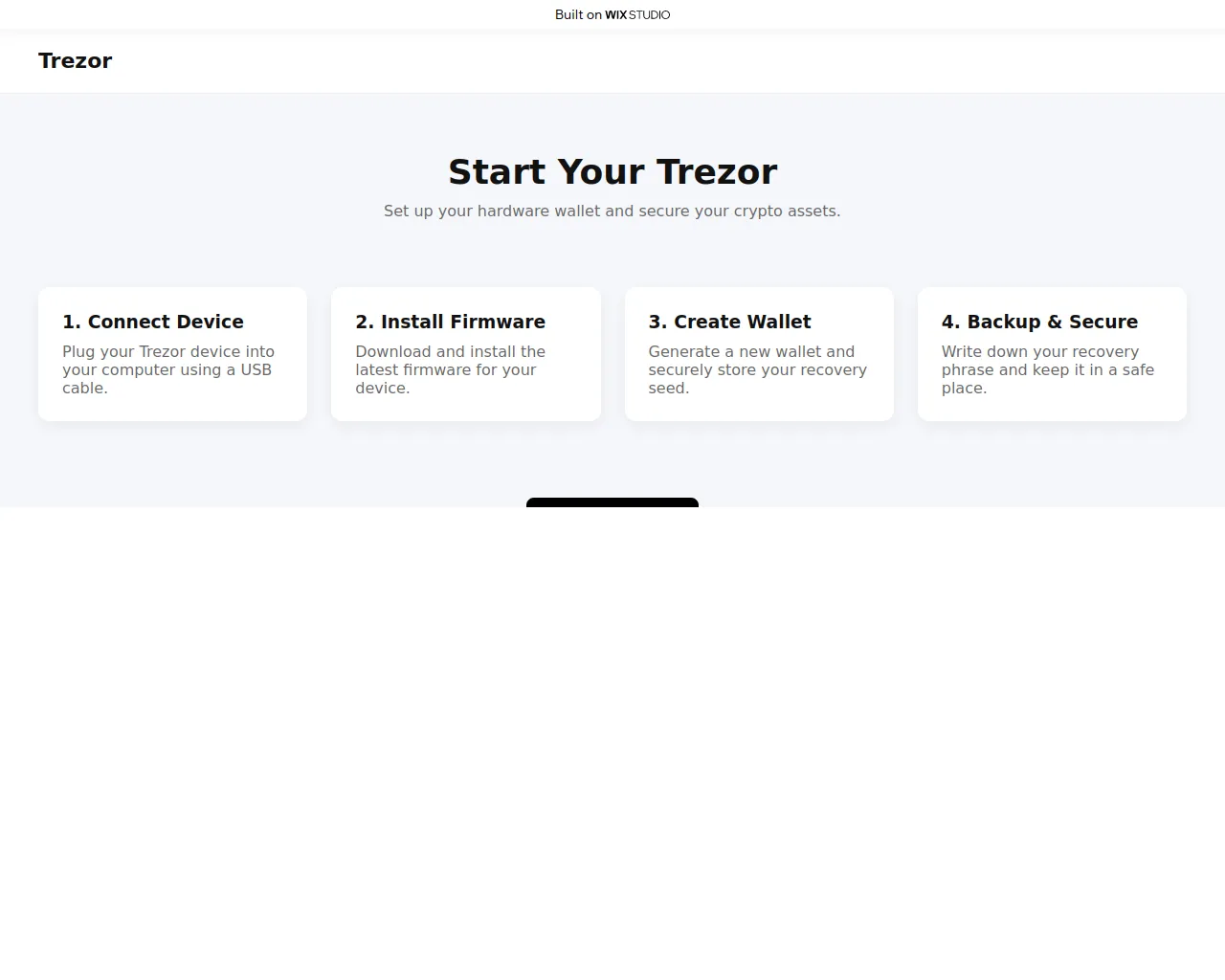 Screenshot of helptrezorcdn.wixstudio.com