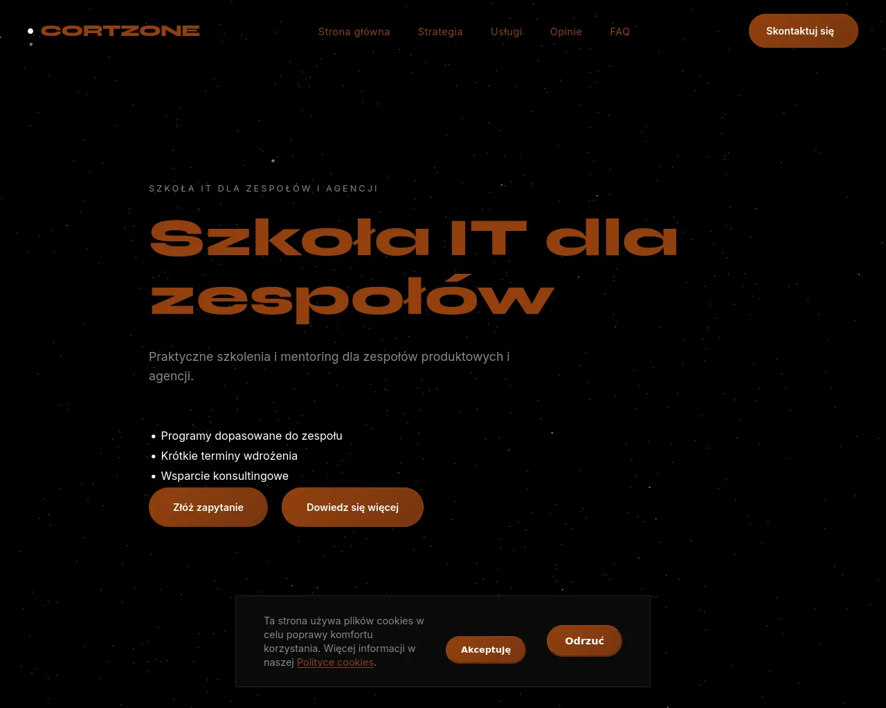 Screenshot of cortzone.org