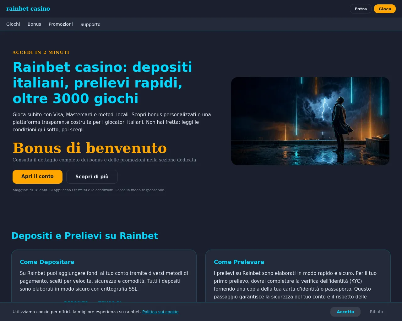 Screenshot of rainbet-ufficiale.it