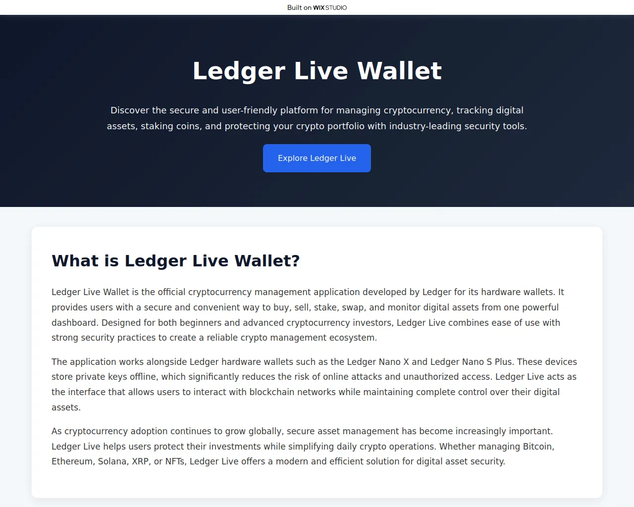 Screenshot of startedapp-lexorcdn.wixstudio.com