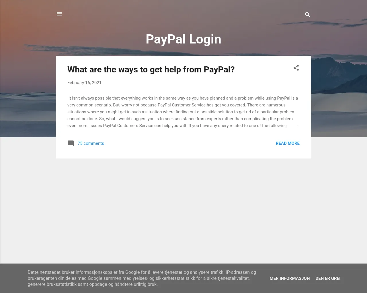 Screenshot of paypal-logiin.blogspot.com