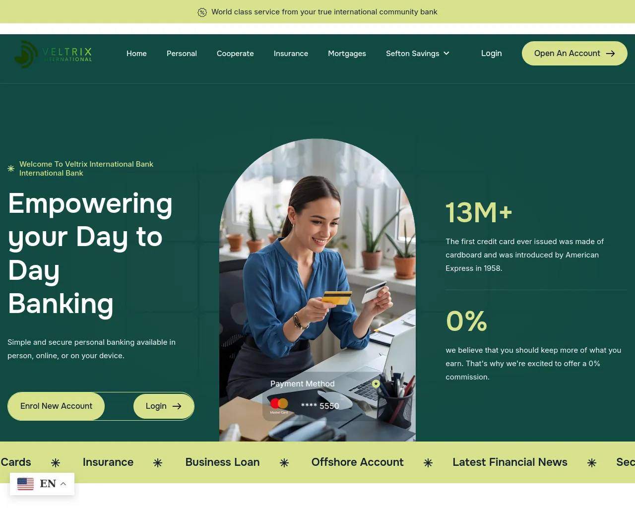Screenshot of veltrixintl.com