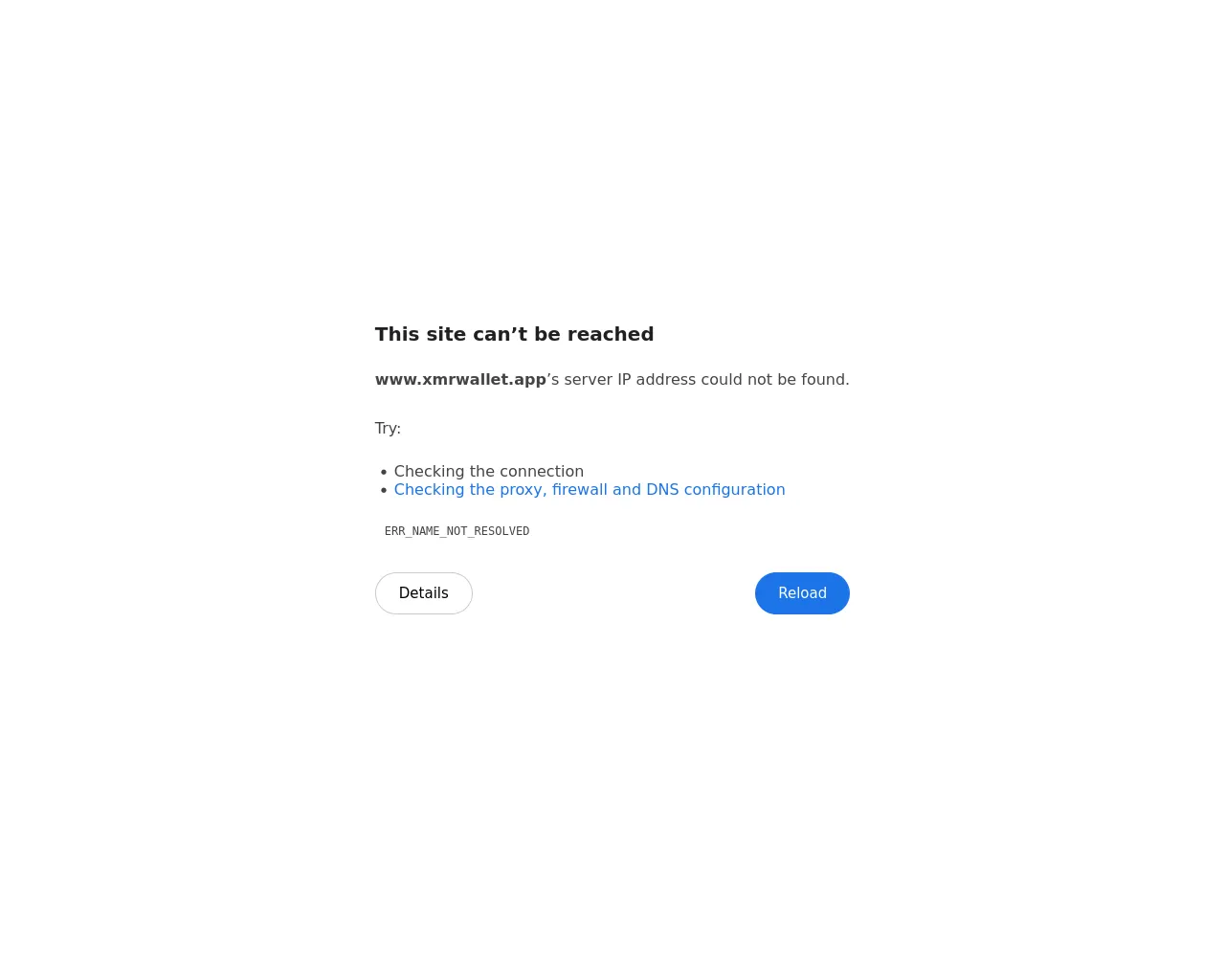Screenshot of xmrwallet.app