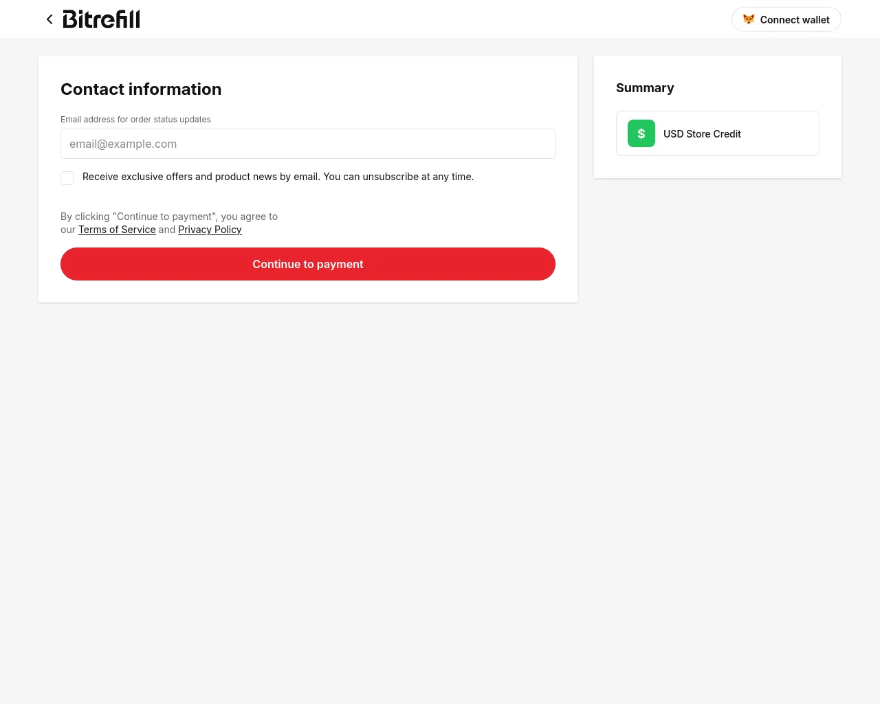 Screenshot of bitrefill-payment.com