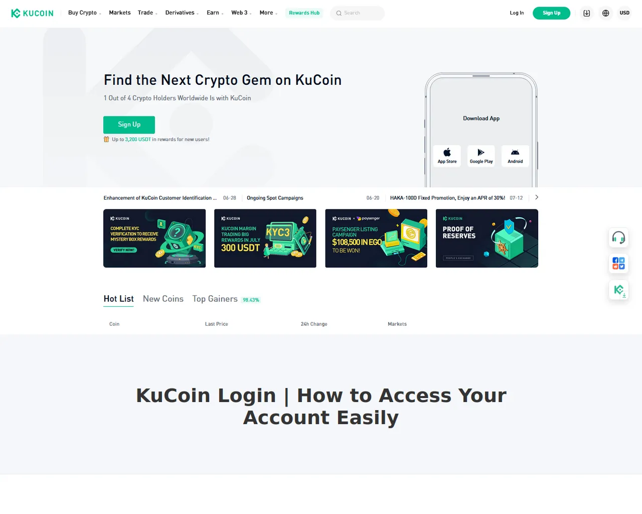 Screenshot of kecoinilogin.webflow.io