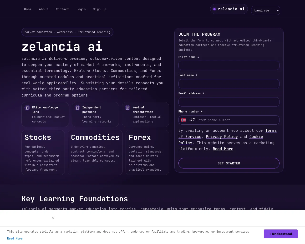 Screenshot of zelancia-ai.click