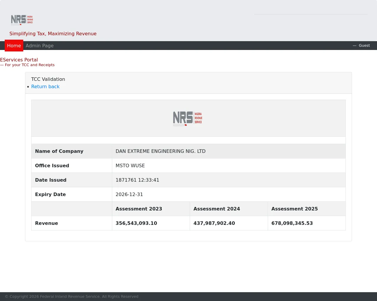 Screenshot of tcc.springtimeflourish.com.ng