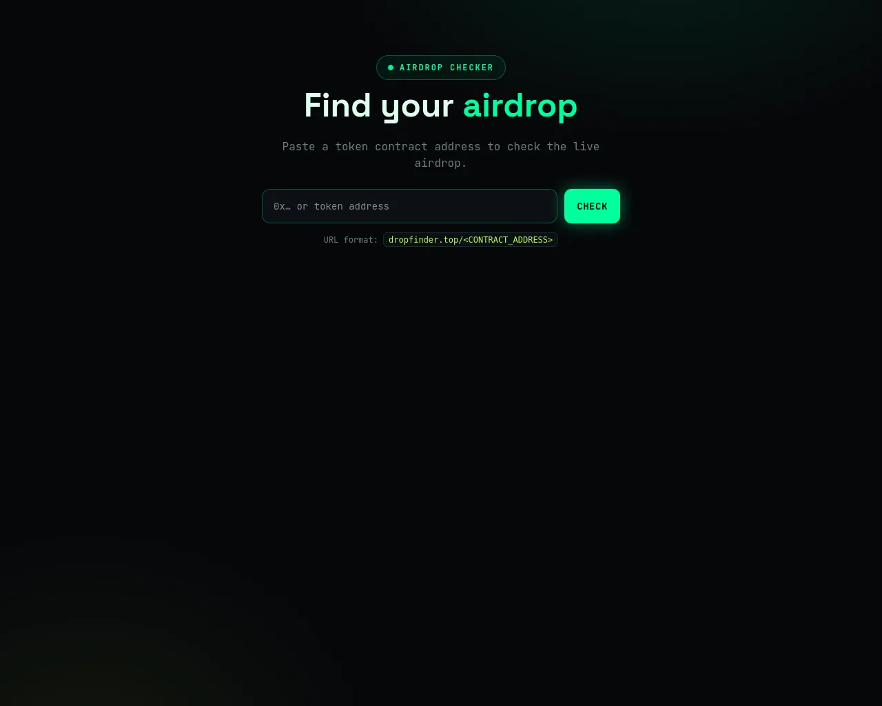 Screenshot of dropfinder.top
