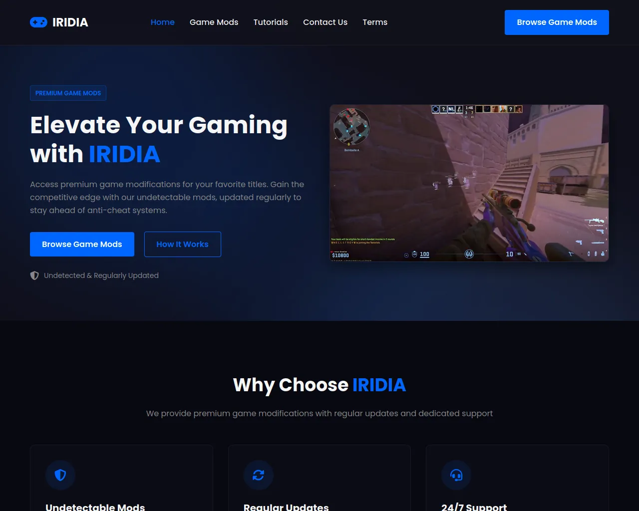 Screenshot of iridia.me