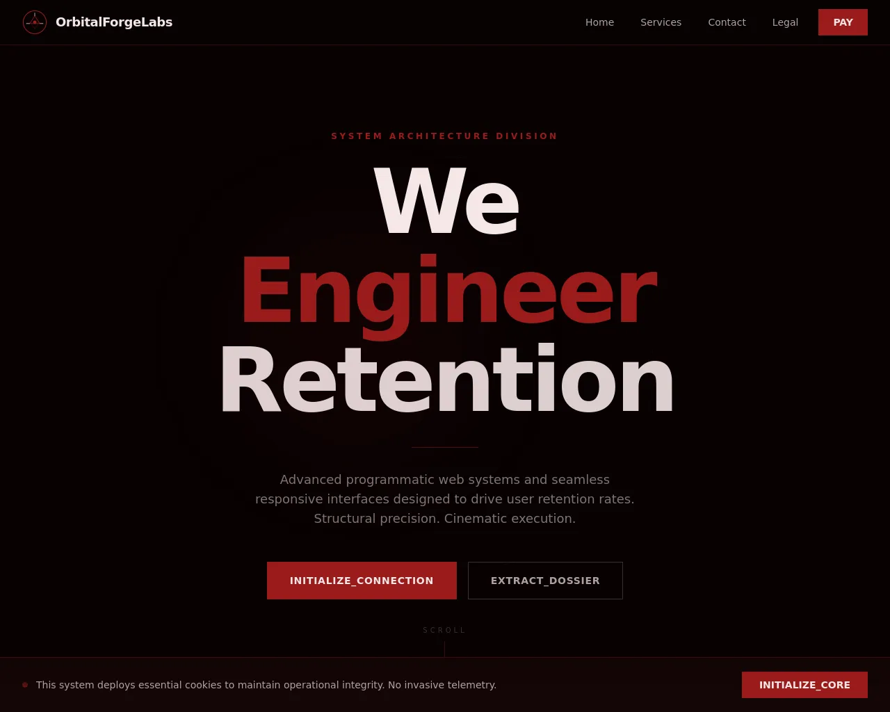 Screenshot of orbitalforgelabs.com