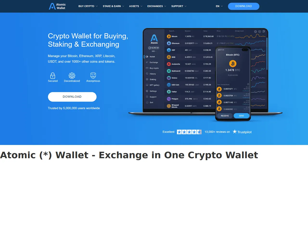 Screenshot of attomircwallet.webflow.io