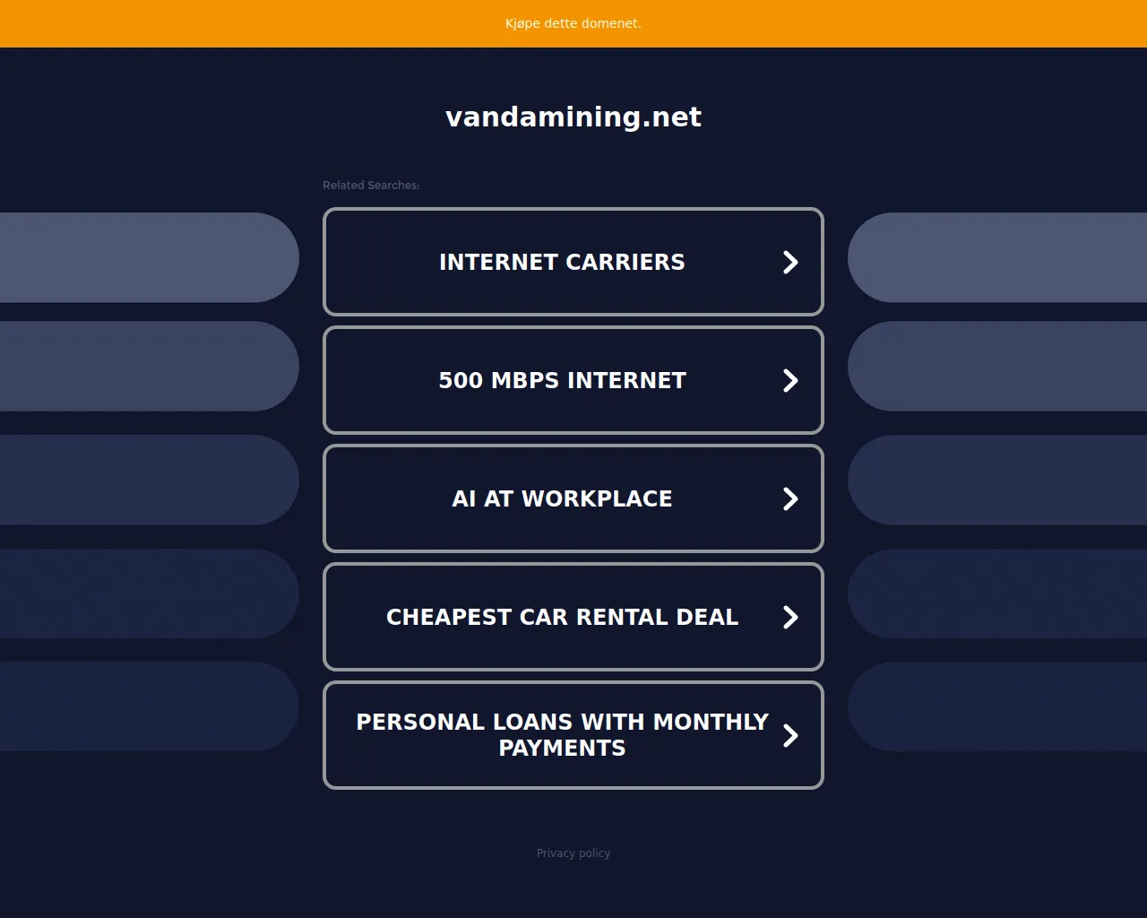 Screenshot of vandamining.net