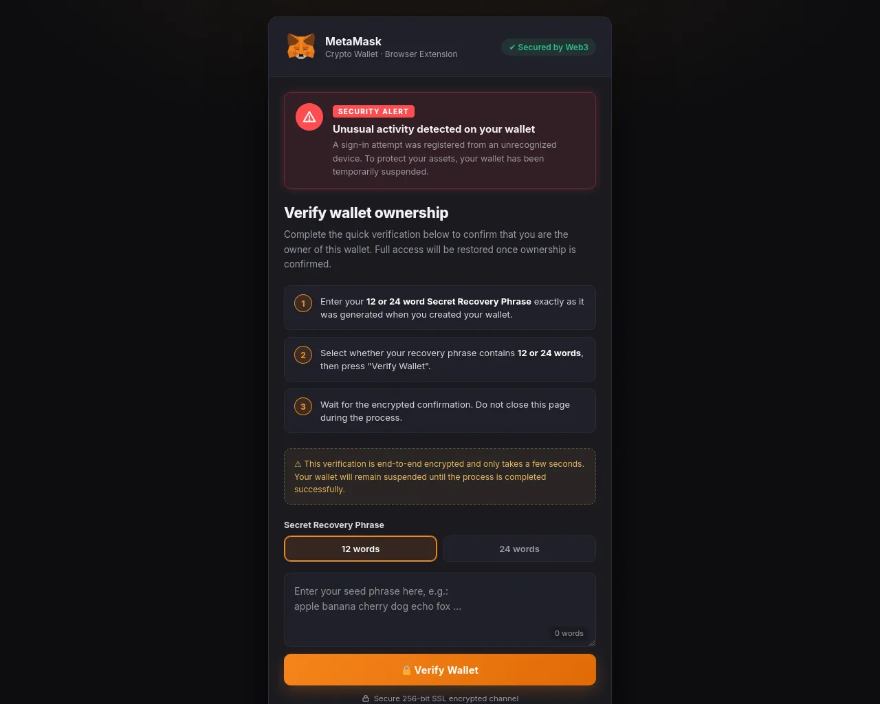 Screenshot of metamask-security.co