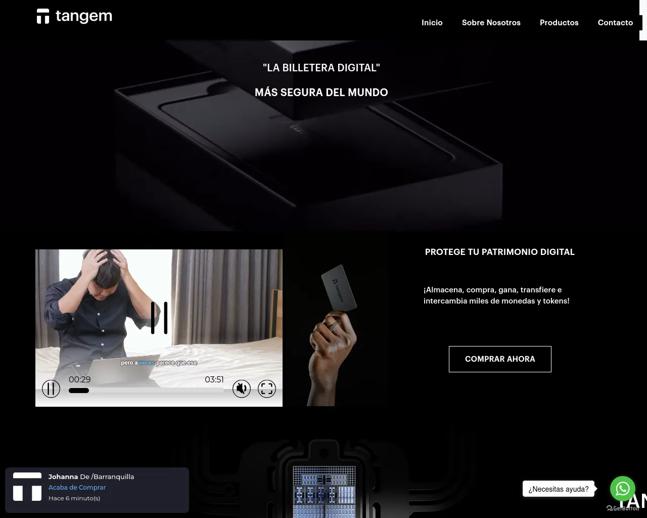 Screenshot of tangem.com.co