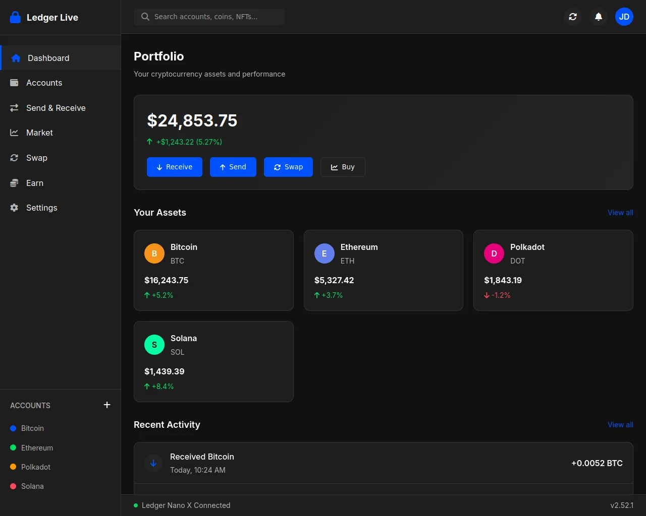 Screenshot of desktop-ledgar.pages.dev