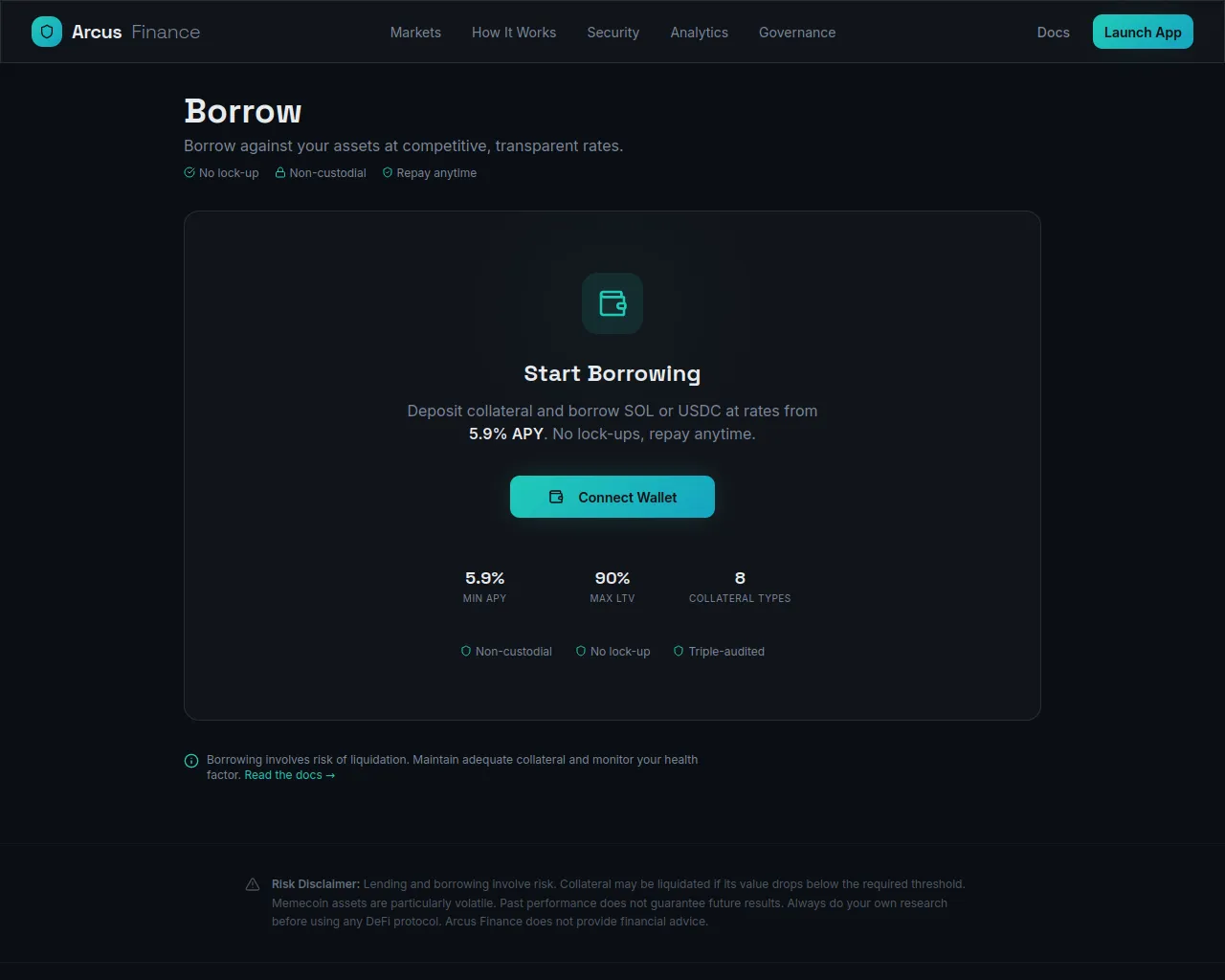 Screenshot of arcusfinance.net