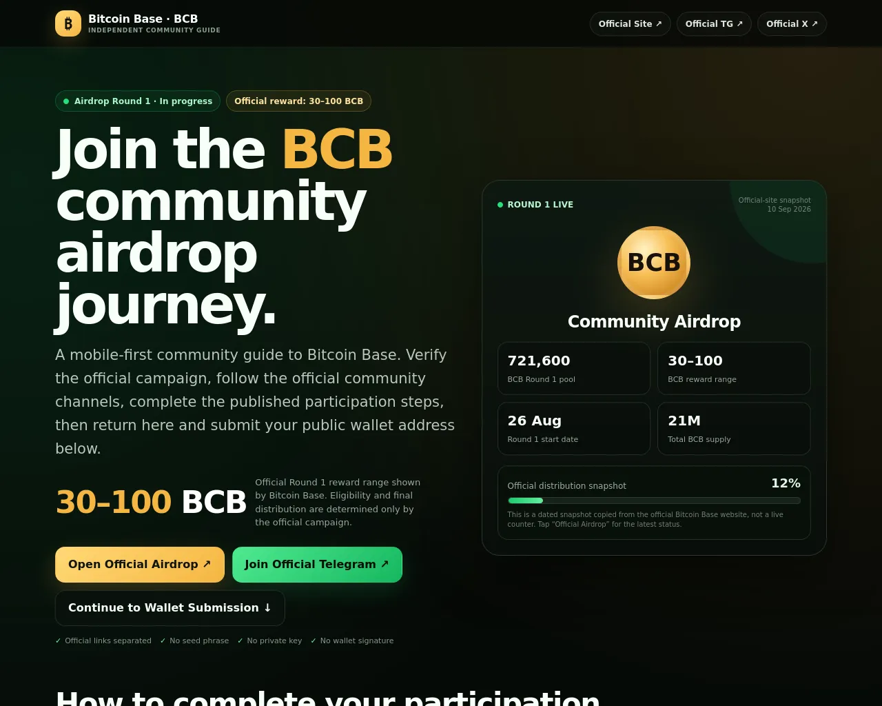 Screenshot of bitcoinbase.lol