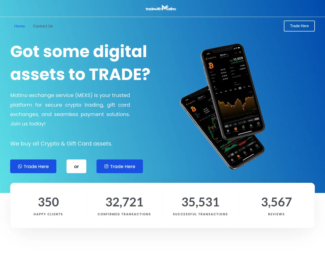 Screenshot of tradewithmatino.com