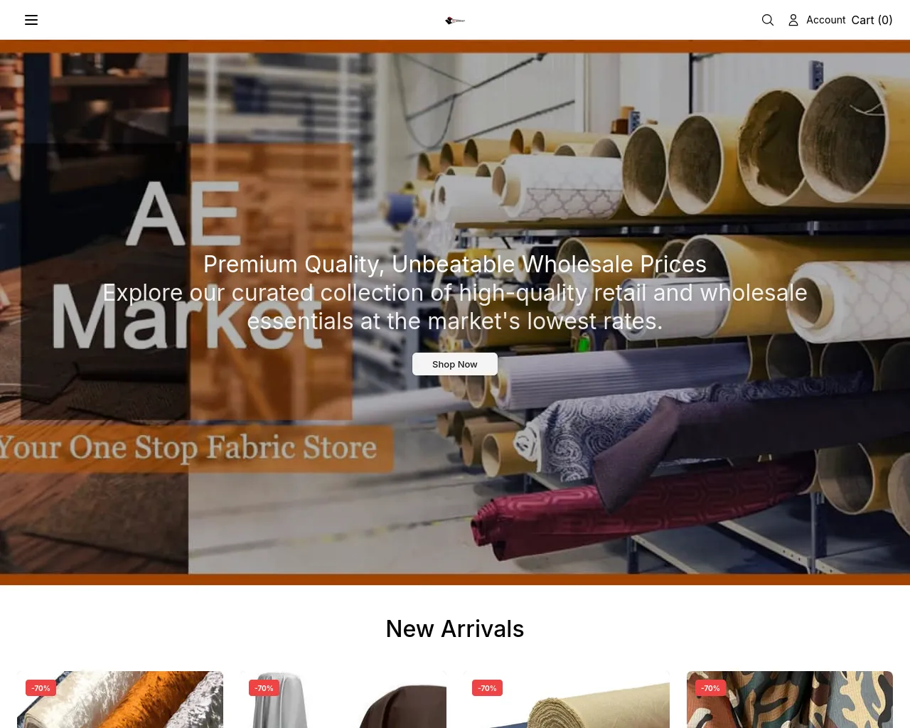 Screenshot of aemarketonline.shop