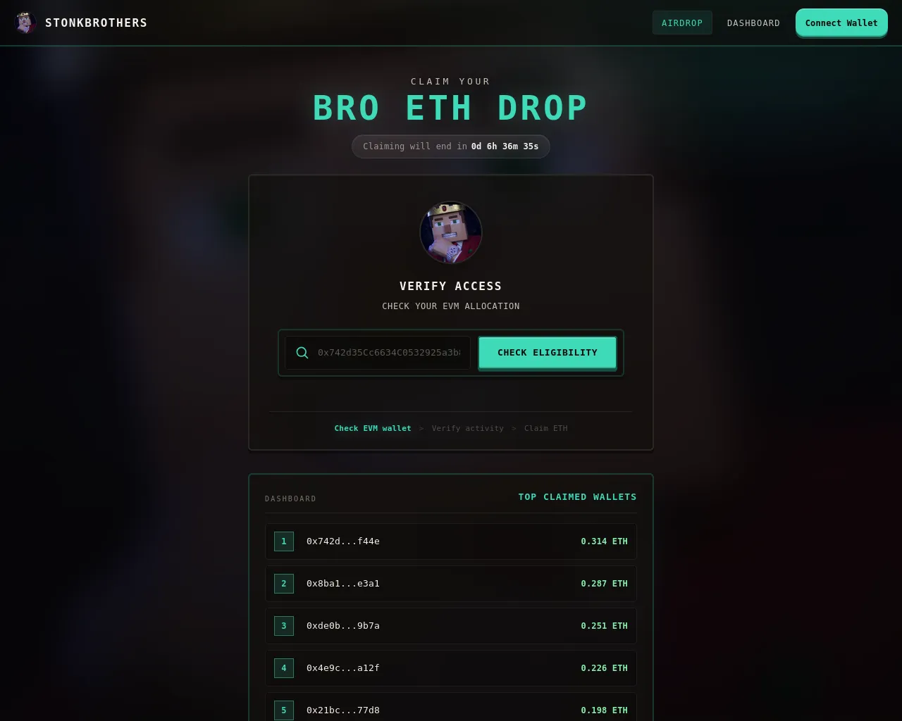 Screenshot of bro.evmcheck-nx.lol