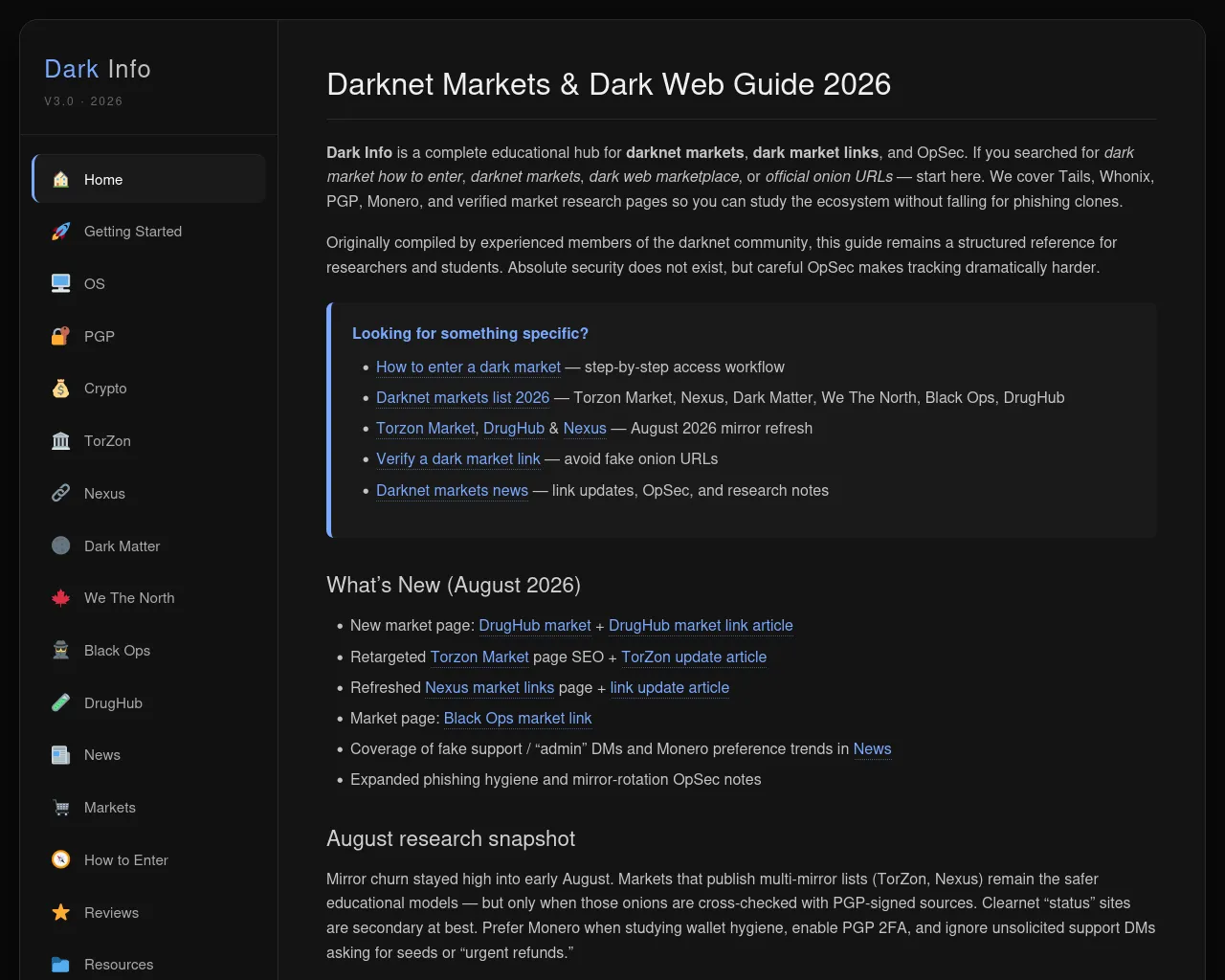 Screenshot of darkinfo.space