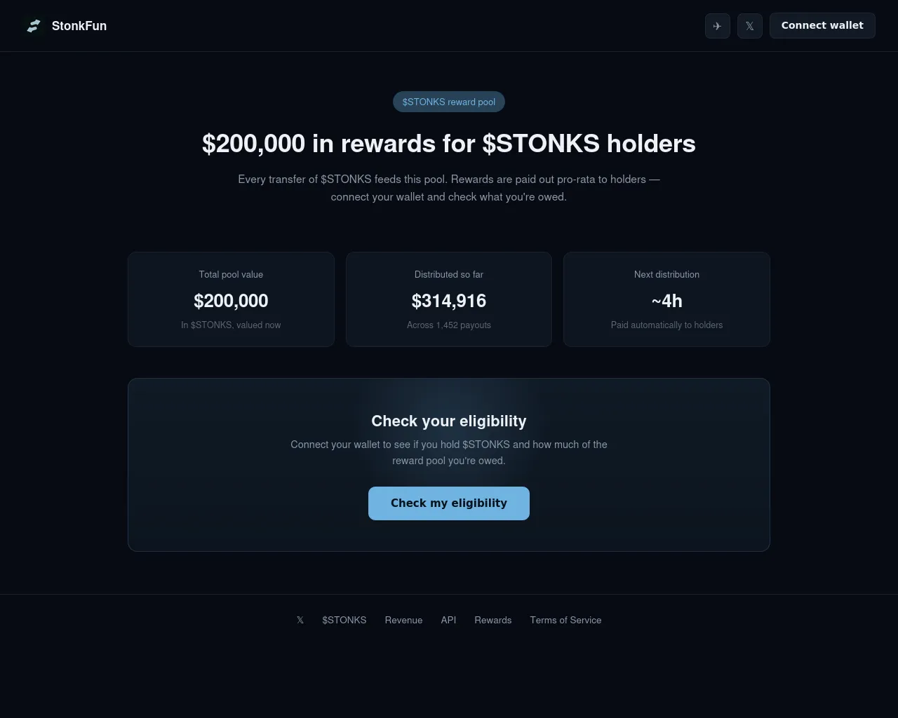 Screenshot of stonkfun.app