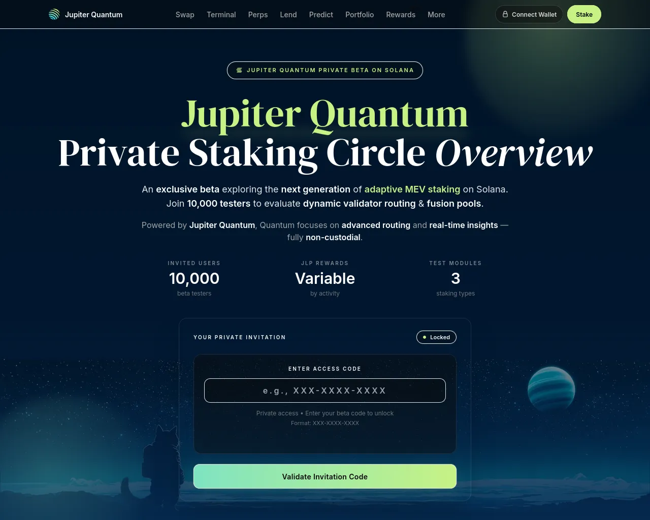 Screenshot of jup-quantum.network