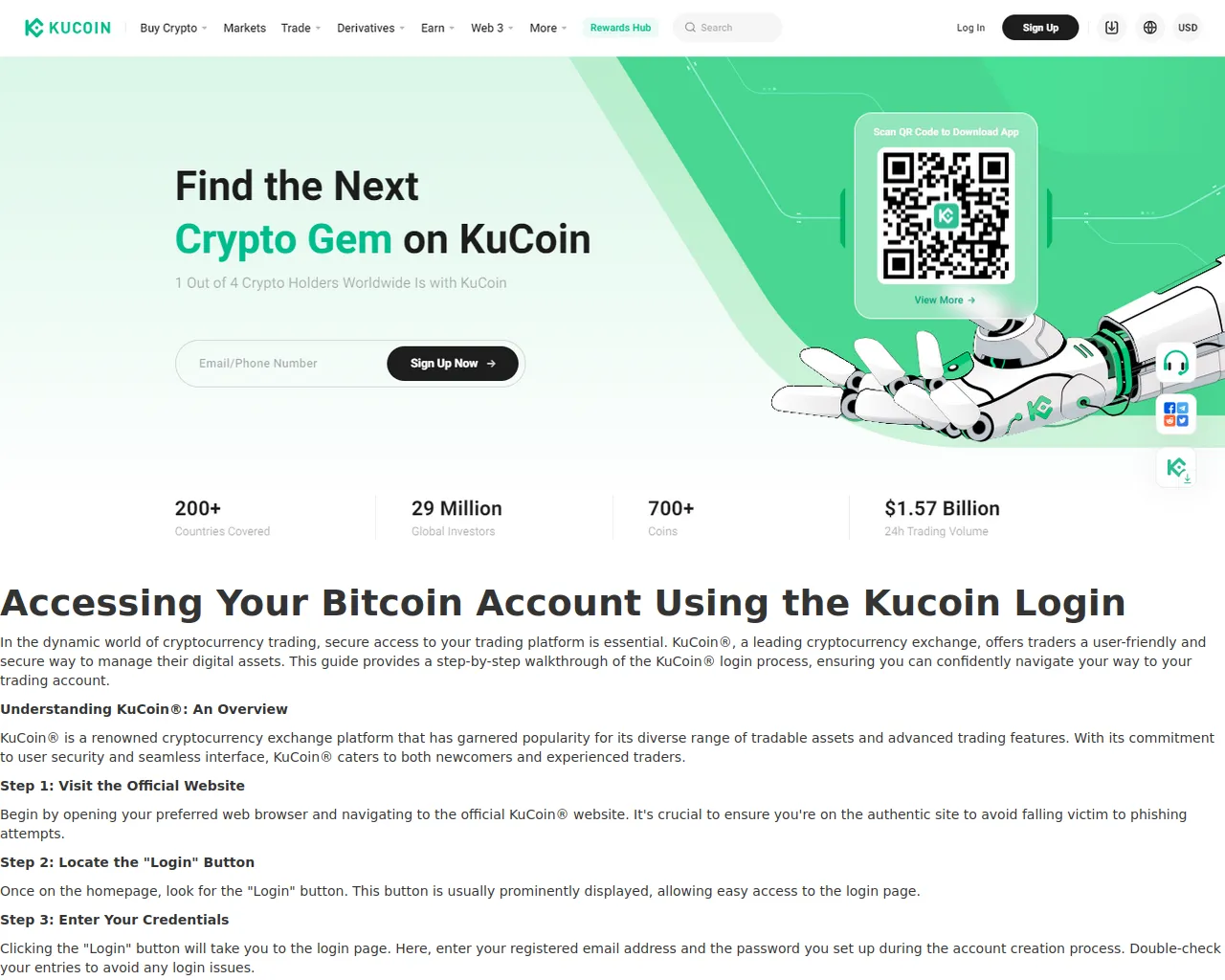 Screenshot of kucoenlogihn.webflow.io