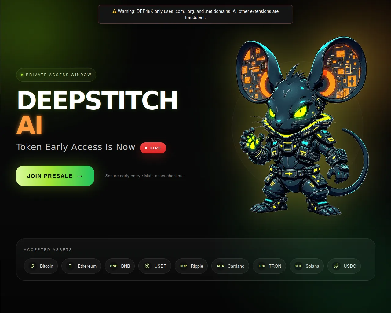 Screenshot of dep48k.net