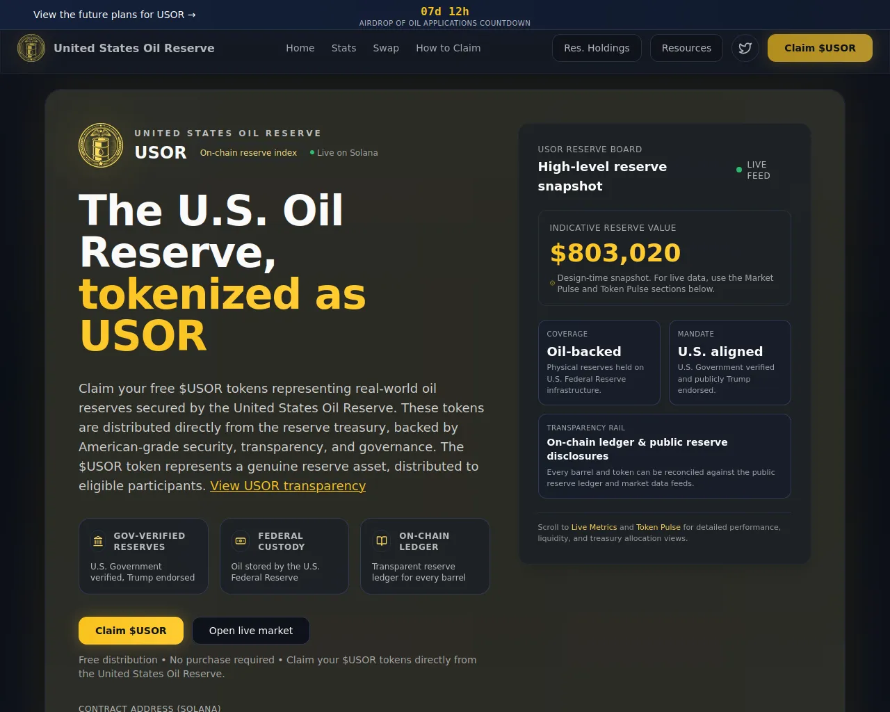 Screenshot of usor.trade