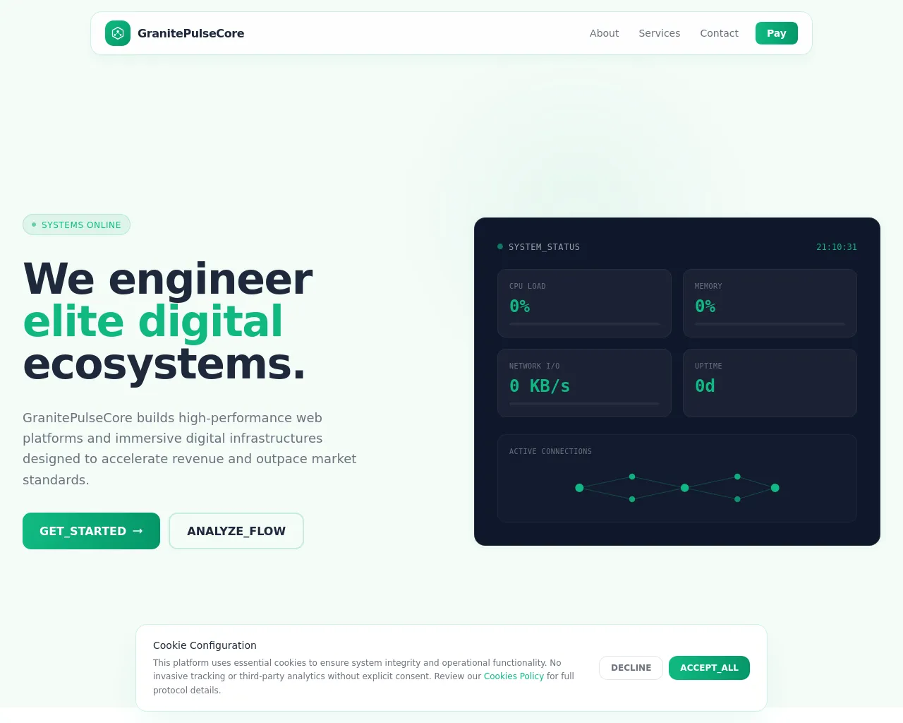 Screenshot of granitepulsecore.com