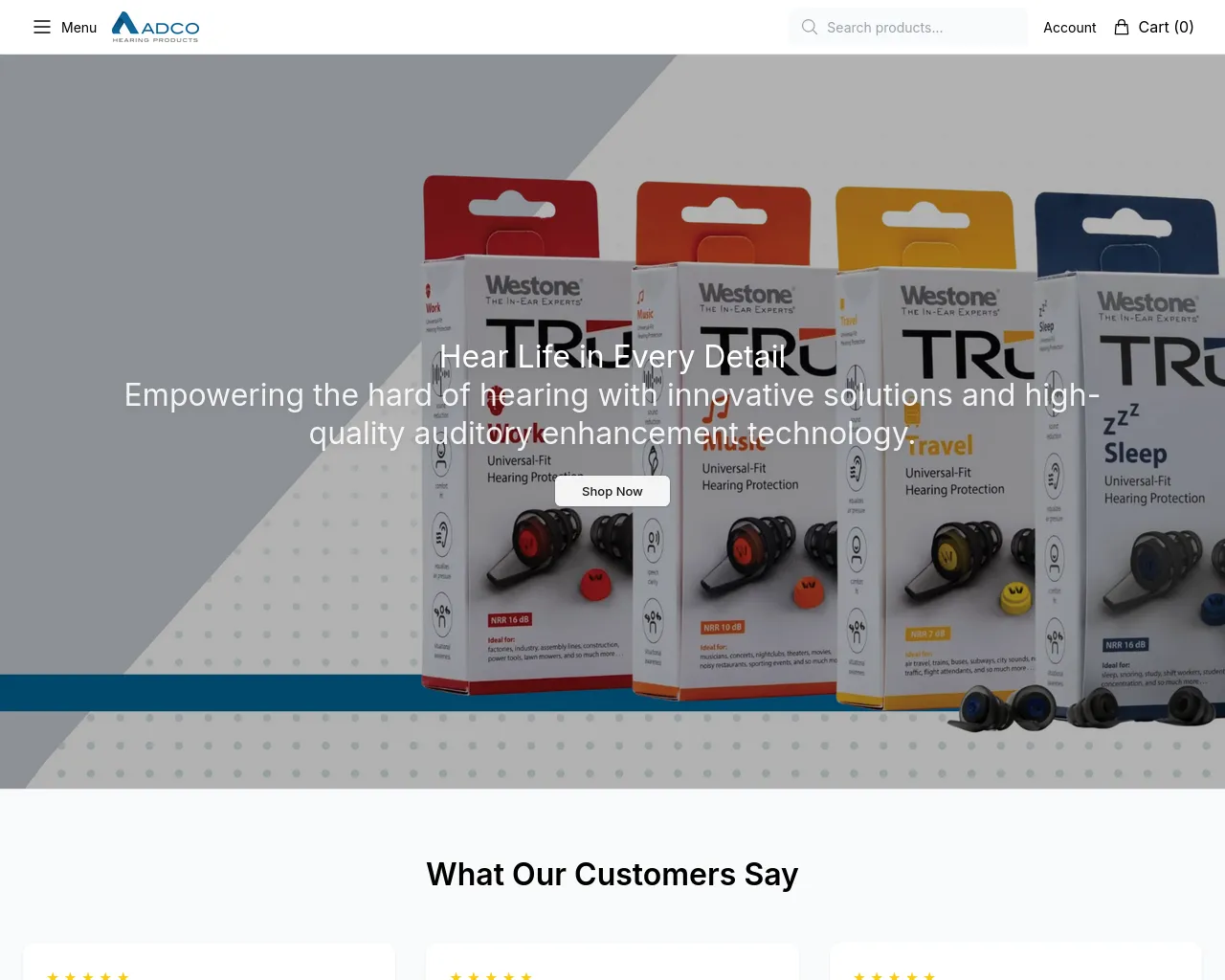 Screenshot of adcohearingdirect.shop