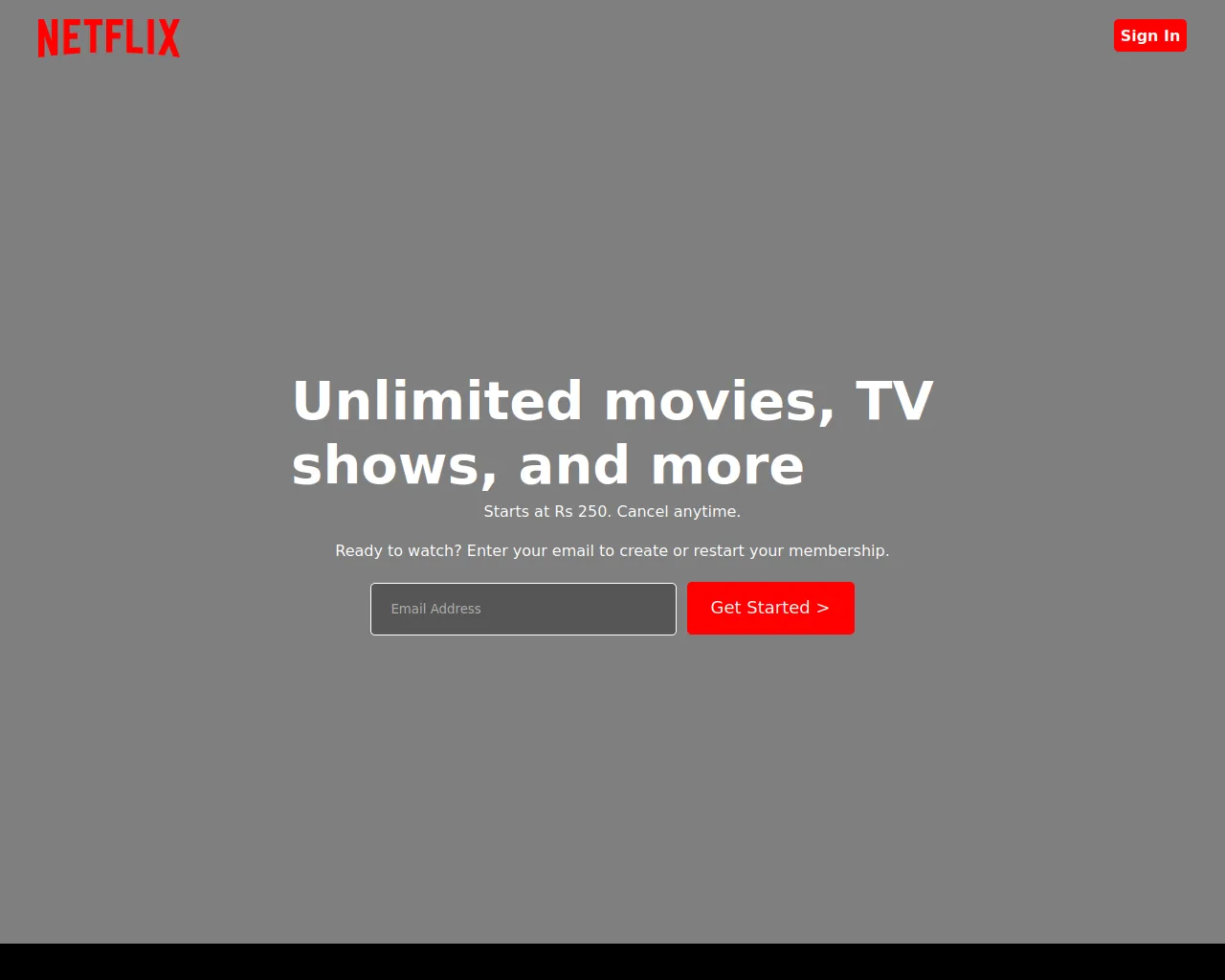 Screenshot of netflix-clone-eight-blond.vercel.app