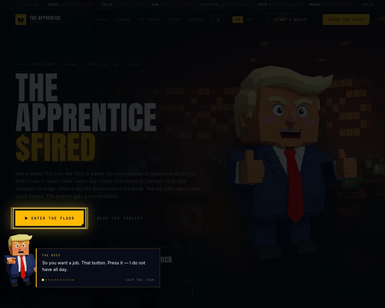 Screenshot of theapprentice.games