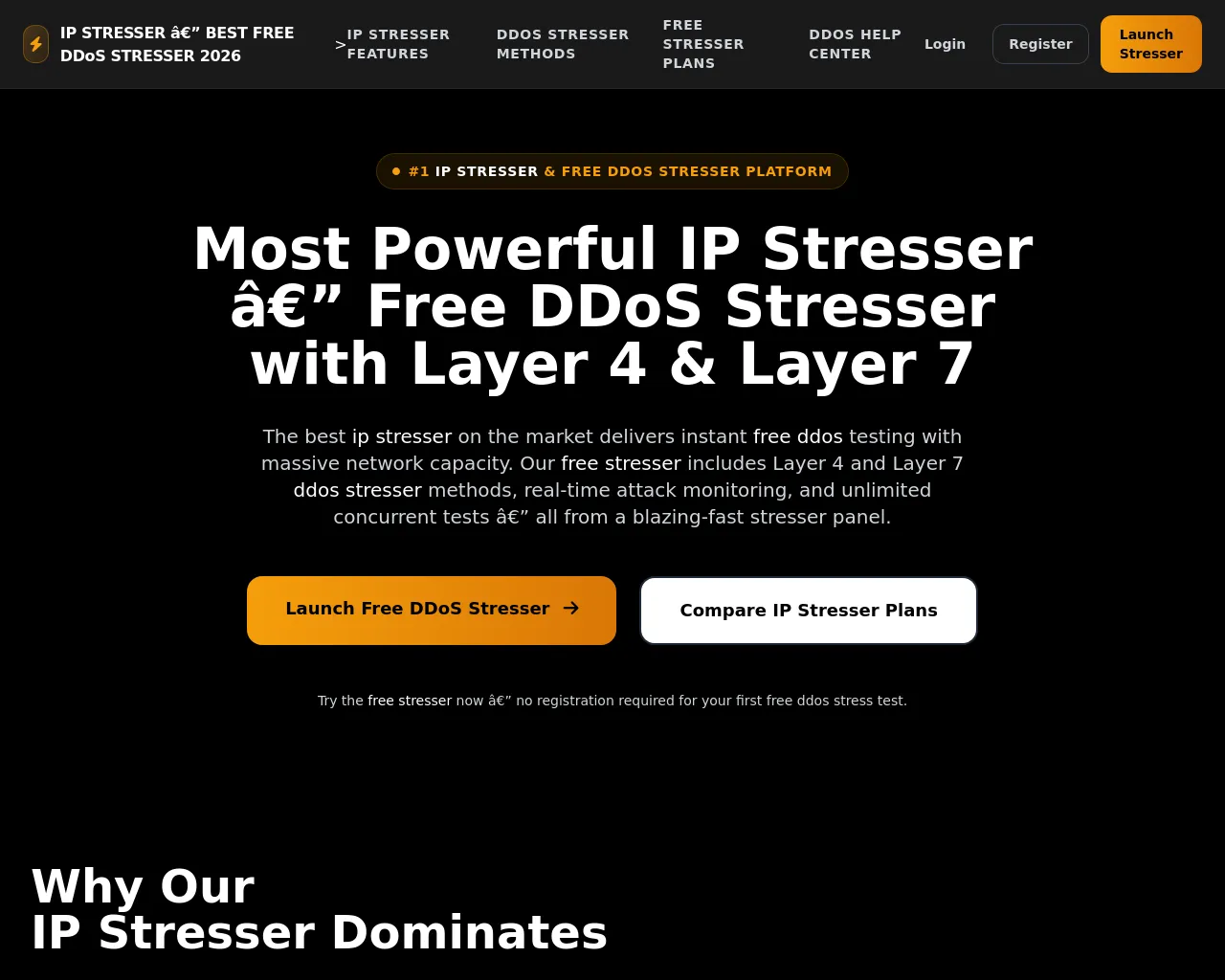 Screenshot of hardstresser.org