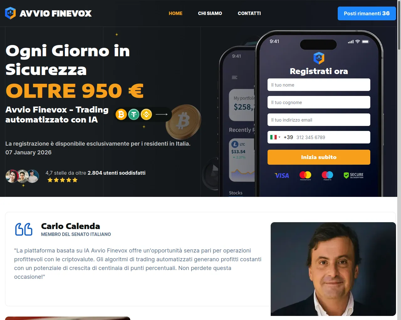 Screenshot of avviofinevox.com