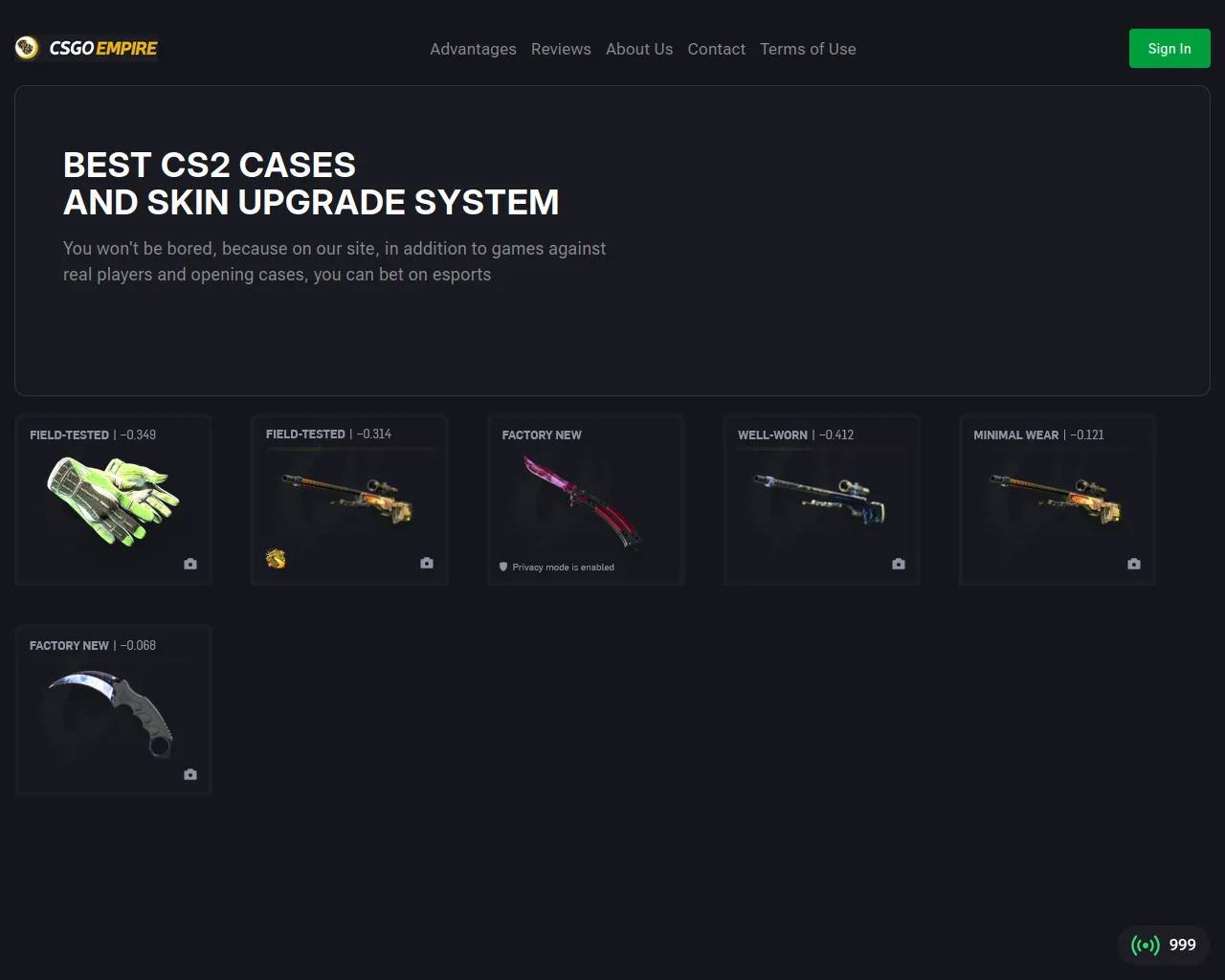 Screenshot of csogoempire.com
