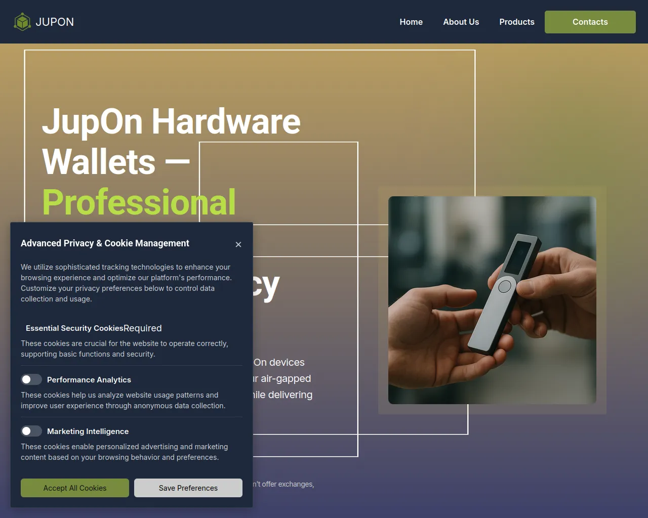 Screenshot of jup-on.us.com