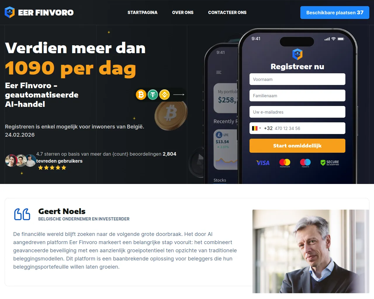 Screenshot of eer-finvoro.com
