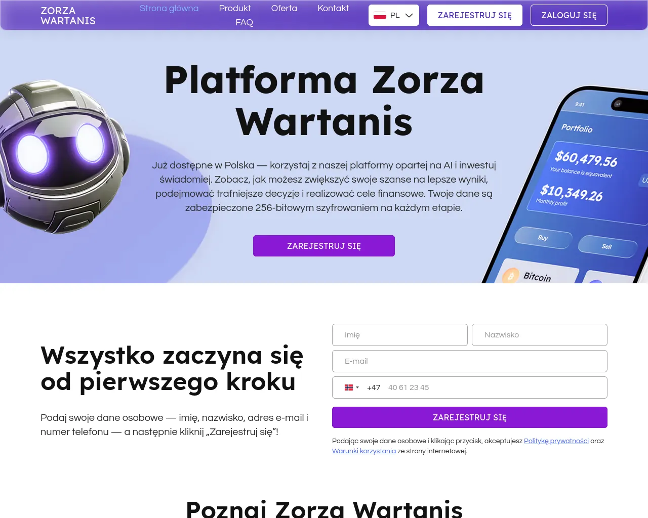 Screenshot of zorzawartanis.com