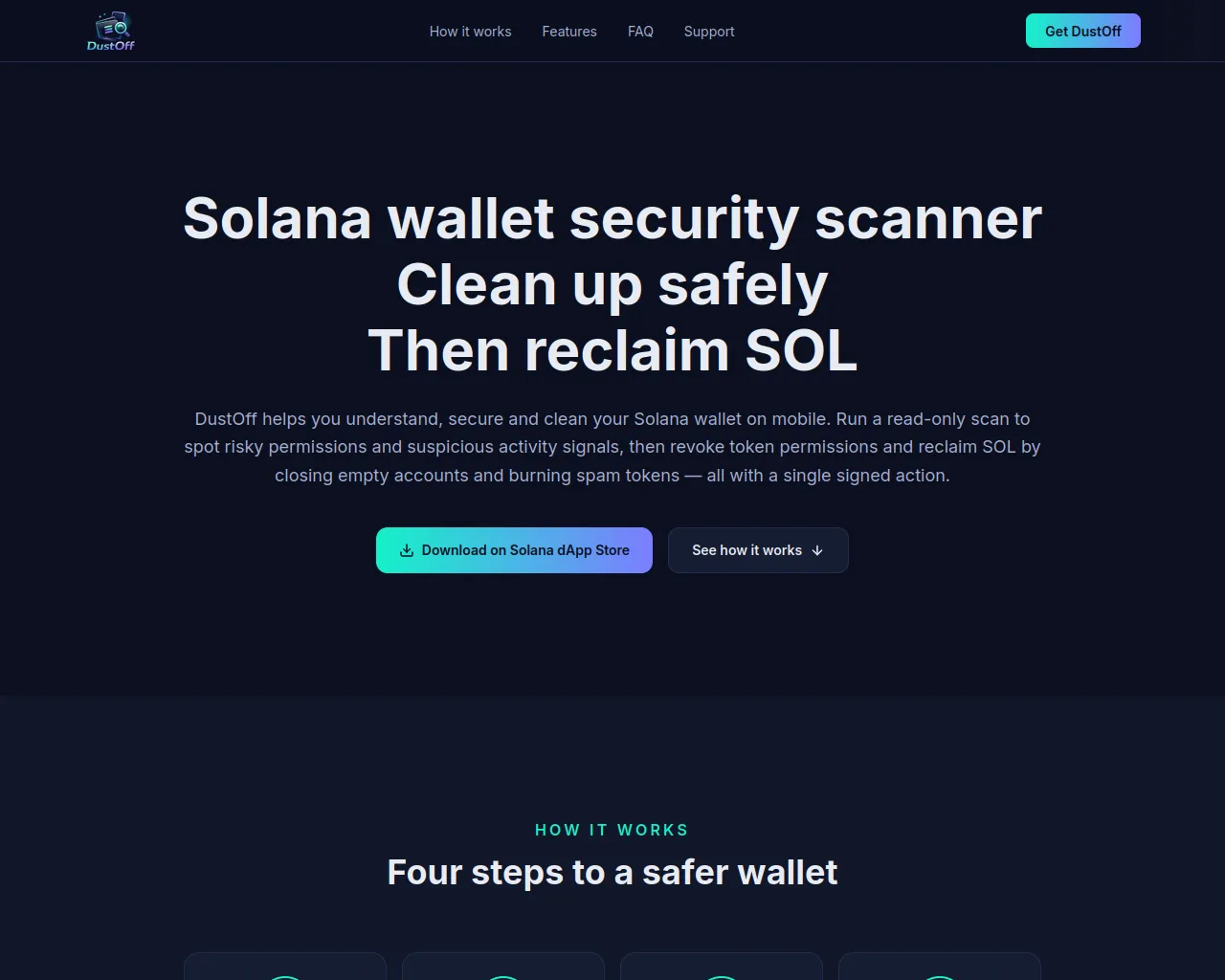 Screenshot of dustoffsolana.com