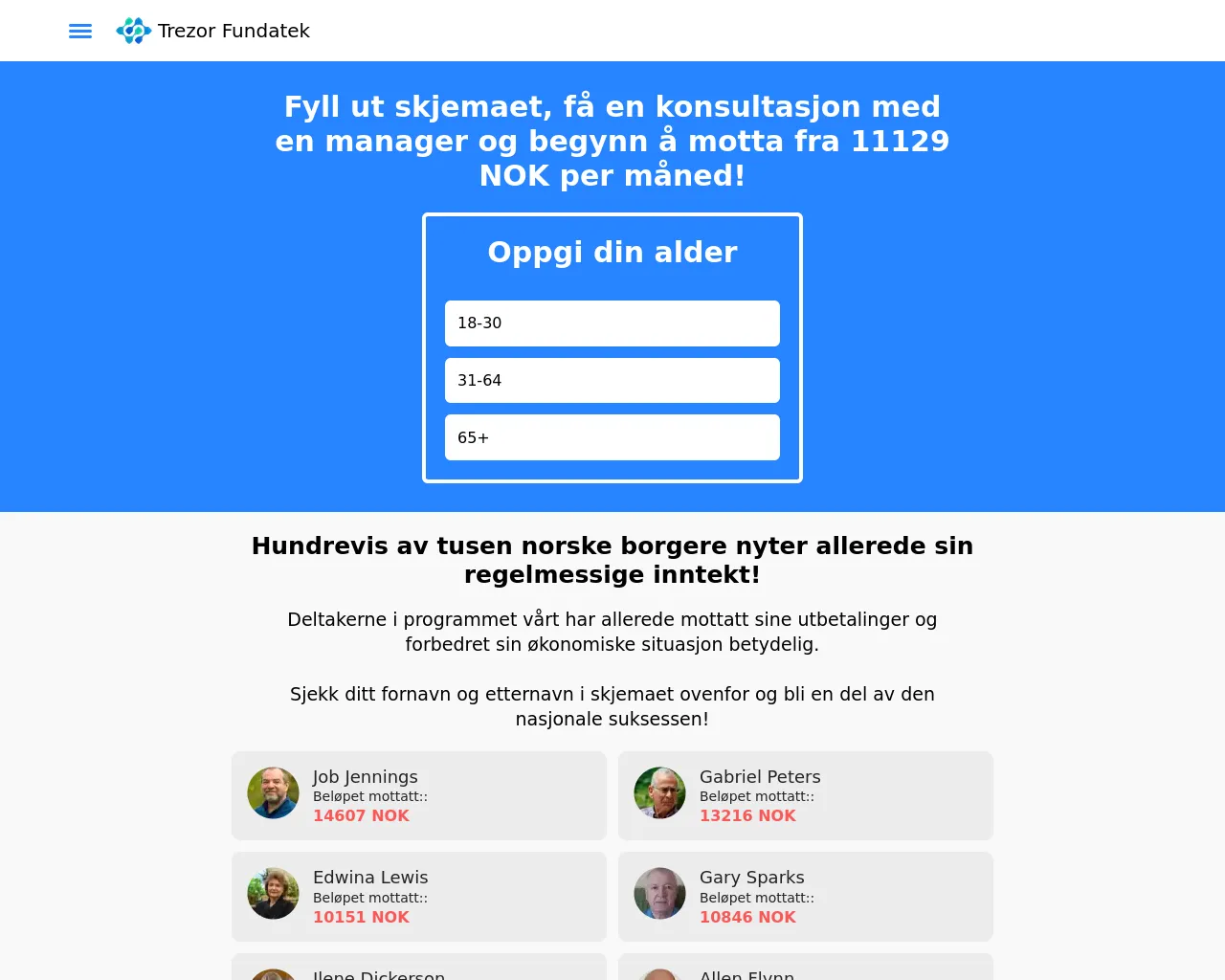 Screenshot of trezorfundatek.com