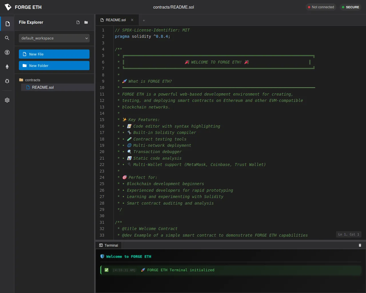 Screenshot of forge-eth.cc