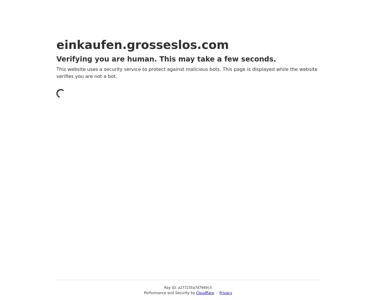 Screenshot of einkaufen.grosseslos.com
